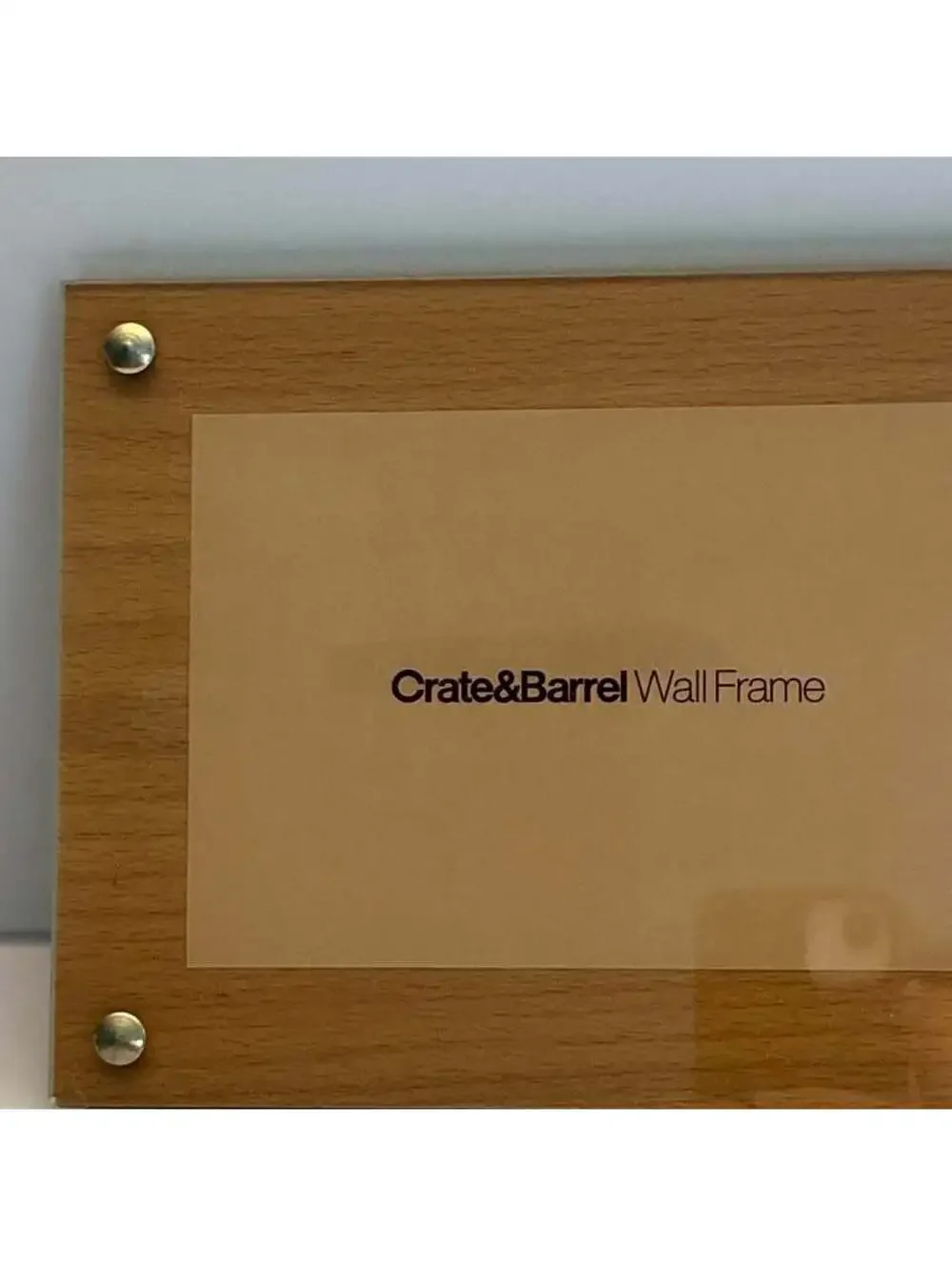 Crate & Barrel Double 4x6 Photo Wall Frame Wood Metal Modern Two Picture